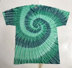 *New* 2XL – Sm Handmade Tie Dye, Spearmint Spiral, Crew or V-Neck