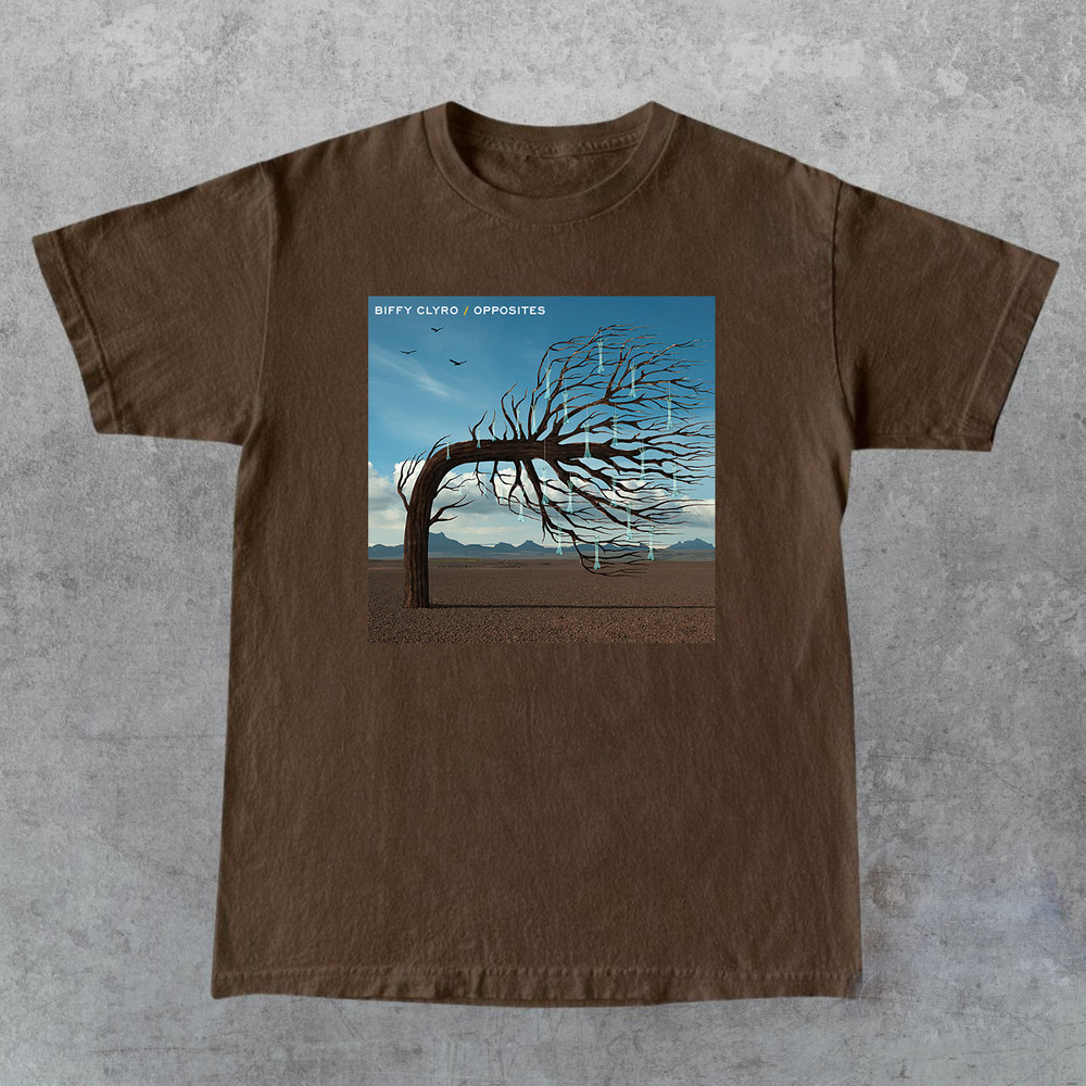 Biffy Clyro Opposites Dark Chocolate Cotton T Shirt Full Size S-5XL