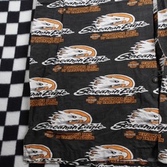 Vintage Harley Davison biker Hawaiian style all over print button up Shirt XXL