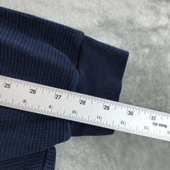 Los Angeles Apparel Shirt Mens XL Blue Thermal Long Sleeve Made USA Cotton Knit