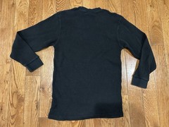 Vintage Pro Club Heavyweight Thermal Shirt Mens Medium Black Long Sleeve Cotton