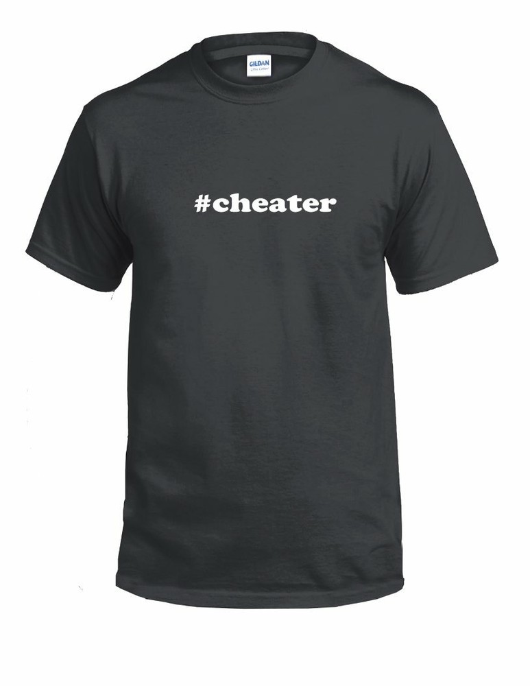 #cheater Hashtag Cheater Funny Gift White Black Cotton Tee Shirt