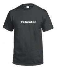 #cheater Hashtag Cheater Funny Gift White Black Cotton Tee Shirt