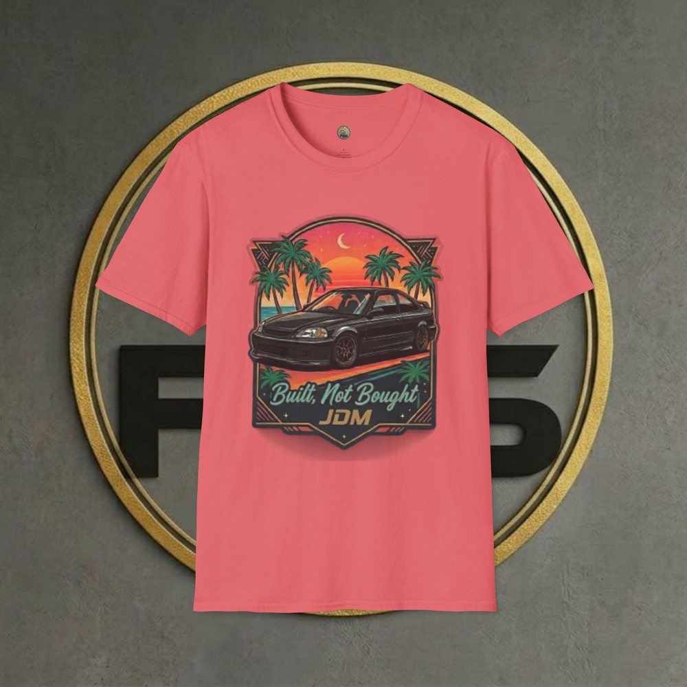Civic EK Coupe JDM Unisex SoftStyle T-Shirt LMK UR CAR 4 A CUSTOM DESIGN BY FES