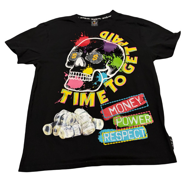 Switch Remarkable Shirt Mens L Limited Edition Graphic Make Money Skull Money