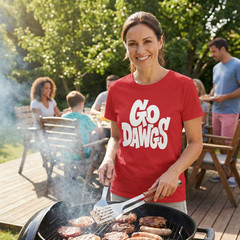 Go Dawgs T-Shirt Georgia Bulldogs Fan Gear Red Graphic Tee UGA Football Shirt