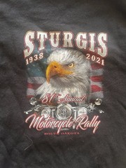Gildan 81st Annual 2021 Sturgis Motorcycle Rally Eagle Graphic T-Shirt