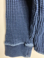 Lucky Brand Men’s Blue Waffle Knit Thermal Henley Shirt Long Sleeve Medium