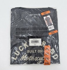 Lucky Brand New Mens T Shirt XXL Charcoal Gray/Black GraphicTee NWT