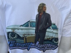 Next Level Men’s Casey James Touring Graphic White Short Sleeve Shirt Size Large