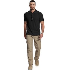 Men’s Tactical Polo T-Shirt Quick Dry Combat Short Sleeve Team Work Casual Shirt