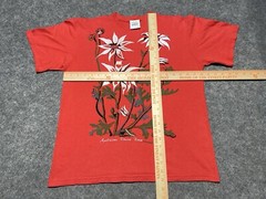Vintage Medium Everything Australian Flannel Flower Red Shirt Cotton