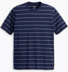 LEVI STRAUSS Levi’s Navy Blue Stripe Relaxed Fit Essential T-Shirt NEW Small