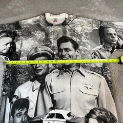 Vintage 90s Andy Griffith Show T-Shirt Mens XL Grey All Over Print 1992 USA Rare
