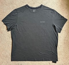 Arc’teryx Cormac Arc’Bird Logo Short Sleeve T Shirt Men’s XXL BLACK HEATHER NEW