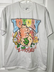 Luxury Lifestyle White Fashion Nova Men’s Money Bag Street L Short Sleeve Shirt