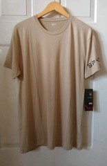 SPYDER MEN’S FITTED ASL426 TAN LOUNGE WEAR T-SHIRT, SIZE L