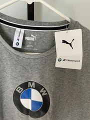 Puma BMW Motorsport Men’s Gray Logo T Shirt Size Large