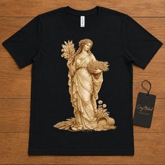 Demeter Goddess T-Shirt, Renaissance Mythology Harvest Graphic Tee