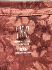 INC Men’s Short Sleeve T-Shit, Flower Design, “True Terracotta,” MSRP: $24.50
