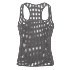Mens Mesh Fishnet Sleeveless T Shirts Tank Tops Sexy Muscle Bodybuilding Vests