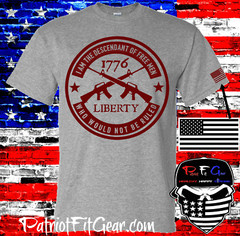 t-shirt,I am the descendant of free men,who would not be ruled,1776,Molon Labe
