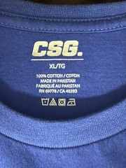 Champs Sports CSG Blue/White/Black T-Shirt Size XL Used