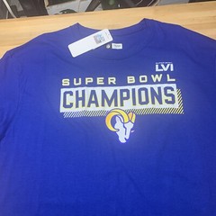 Los Angeles Rams Mens Super Bowl LVI Champions 2021-2022 T-Shirt Fanatics S-XL