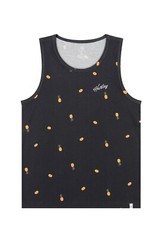 Hurley Men’s Small The One & Only Graphic Tank Top Soft Cotton Pineapple Black