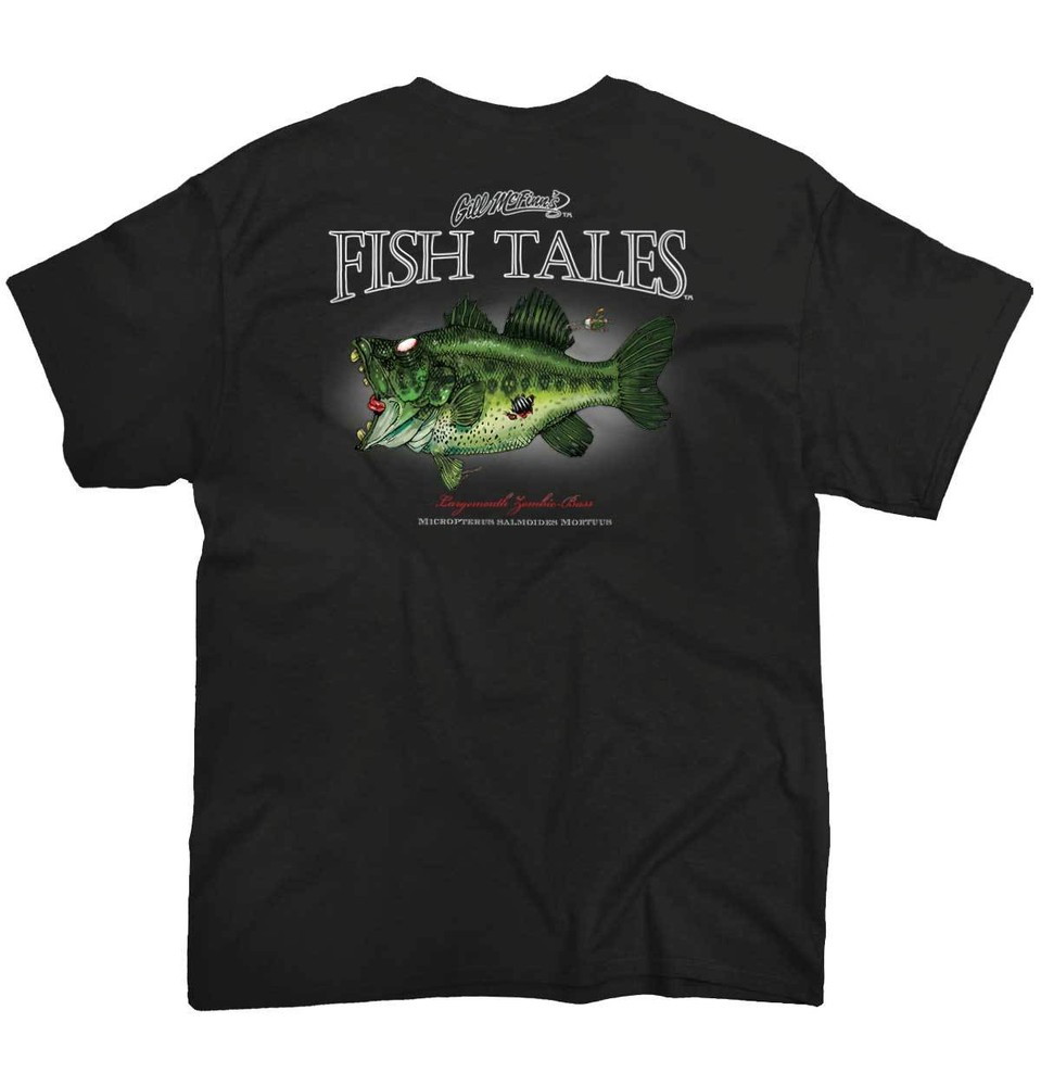 Gill McFinns Funny Outdoor Nature Fisherman Womens or Mens Crewneck T Shirt Tee