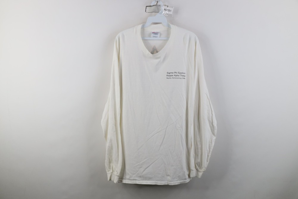 Vtg 90s Mens XL Sigma Phi Epsilon Kappa Alpha Theta Baylor Homecoming T-Shirt