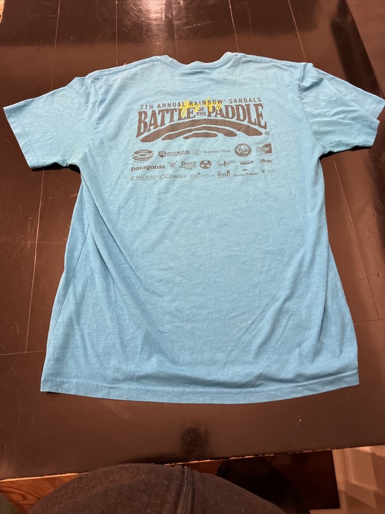 7th Annual Rainbow Sandals ‘Battle of the Paddle’ Gerry Lopez Shirt Large SUP