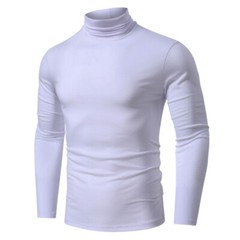 Zonbailon men’s t-shirt high collar bottomed shirt long sleeve slim fit Autumn