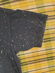 Vtg 90’s Bahamas Beach Paint Splash Shirt, Size XL, Black, Sherry Mfg