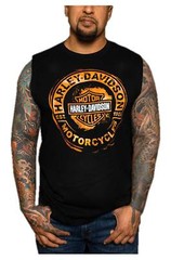 Harley-Davidson Men’s Remains B&S Sleeveless Cotton Muscle Shirt, Black