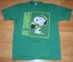 VTG 1990s Snoopy St Patricks Day Joe Shamrock Single Stitch Peanuts Green USA L