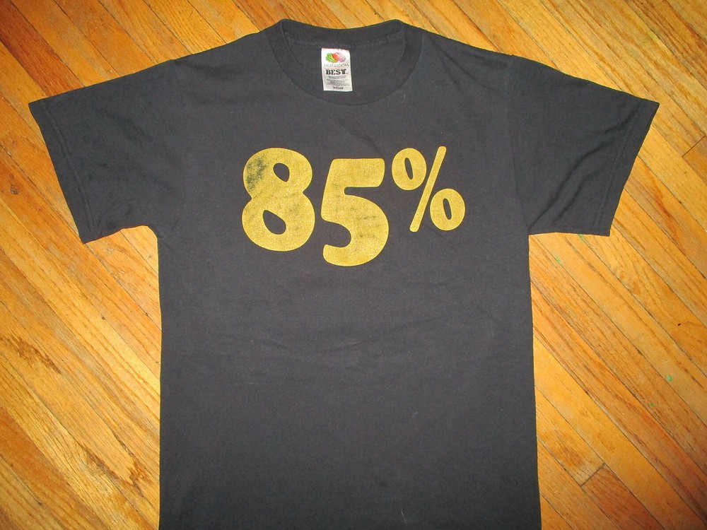 vtg 85% T SHIRT Black Gold Metallic Print Just Do It 80s 90s Adult SMALL