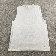 Vintage Russell Athletic Shirt Mens Large Heather Gray Sleeveless Muscle Tank