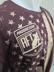 Progressive American Flat Track Motorcycle Racing Mens T-Shirt Flag Maroon XL