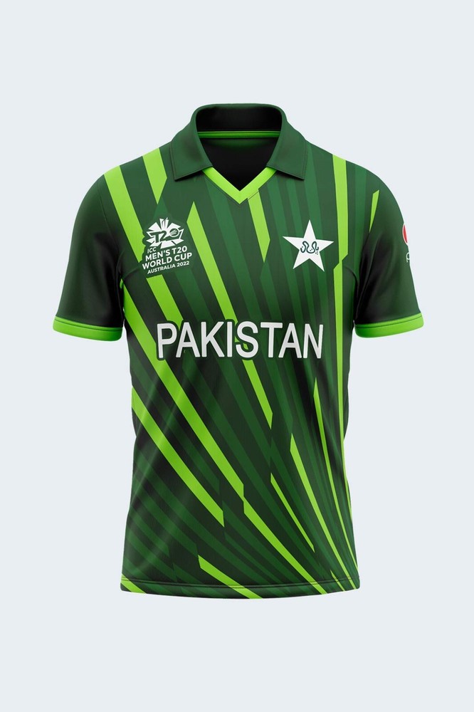 PAKISTAN CRICKET T20 ICC WORLD CUP 2022 THUNDER GREEN SHIRT TOP JERSEY