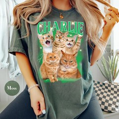 Soft Washed Comfort Tee Custom Cat Bootleg Rap Vintage Look