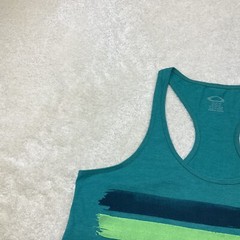 Oakley Teens Size L Sleeveless Green Racerback Muscle Tee Tank Top