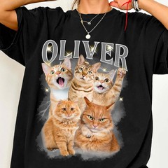 Soft Washed Comfort Tee Custom Cat Bootleg Rap Vintage Look