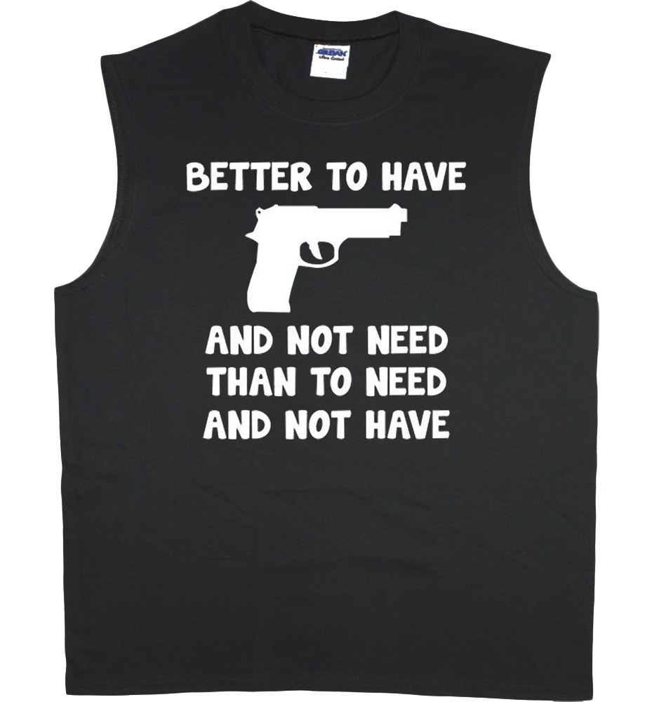 Men’s sleeveless shirt 2nd amendment gun owner rights tank top muscle tee shirt