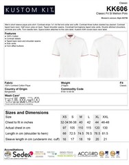 Mens Polo T Shirt Short Sleeve Contrast Striped Cotton Pique Casual Collared Top