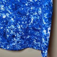 Coolibar NEW Men’s Hightide Short Sleeve Sun Protection Swim Shirt Blue Print M