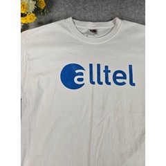 Vintage Alltel Wireless 90s/Y2K Graphic TShirt Mens XL White Cotton Fruit Loom