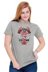 New England Lobster Maine ME Seafood Souvenir Womens or Mens Crewneck T Shirt Te