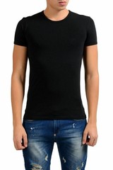 Versace Collection Men’s Black Stretch Crewneck Short Sleeve T-Shirt M L XL