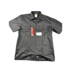 Men’s Dickies L Black Short Sleeve Work Shirt NWT New With Tags